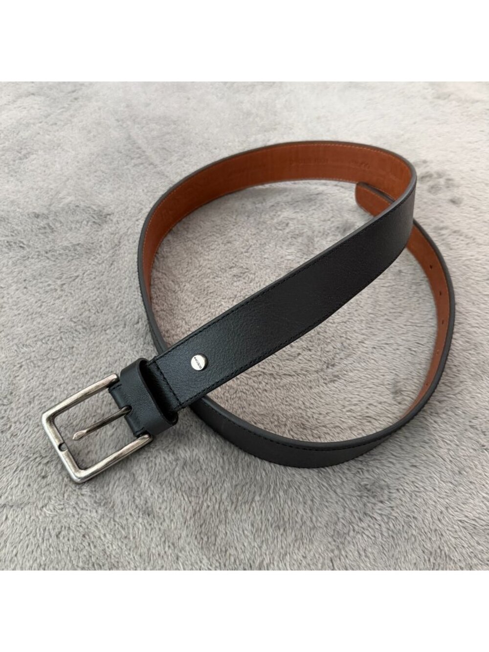 Boconi Nashville Black Leather Belt Mens size 36 90